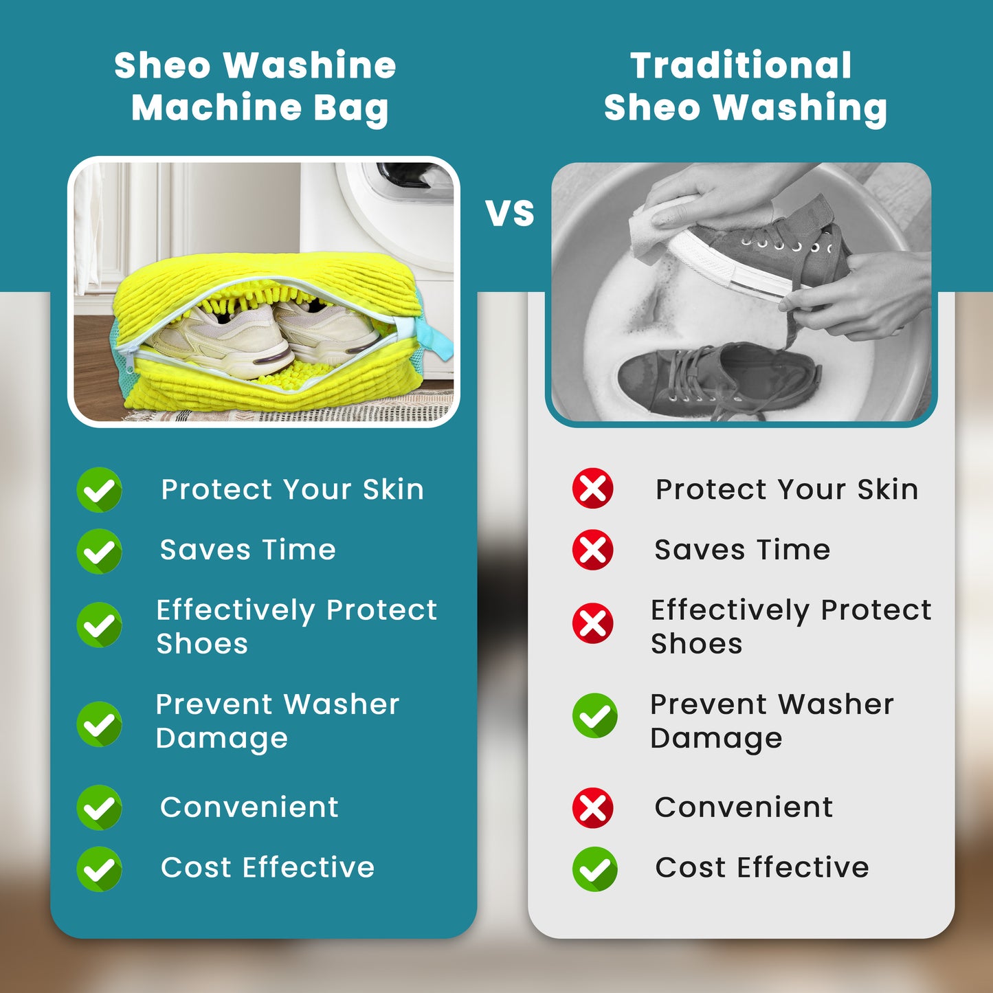 ELYNO SHOE WASHING BAG